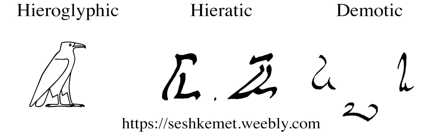 egyptian scribe language